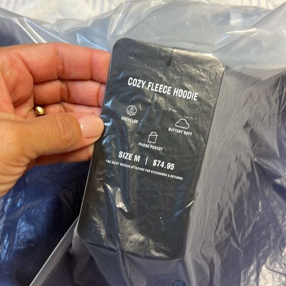 FABLETICS - Cozy Fleece Hoodie in Navy - Picture 6 of 7